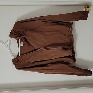 Pink by Victoria secret crop hoodie NWOT size large